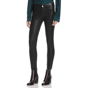 Frame Le Skinny de Jeanne Women's Leather Pants NEW, Black 26 Authentic lamb
